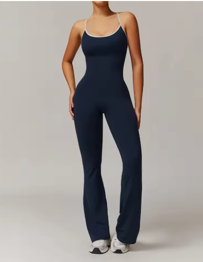 AEELIERE Premium Open-Back Flare Jumpsuit