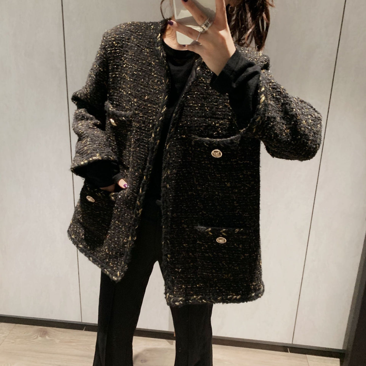 Aeeleire Luxury Knit Coat