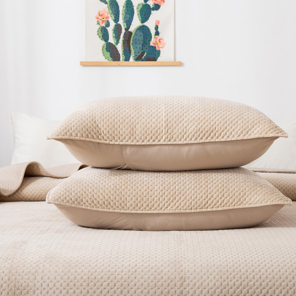 Kasentex Lightweight Velvet Bedspread Set Queen/King - Soft All Season Bedspread Coverlet