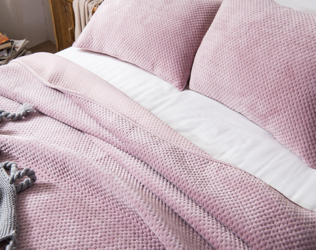 Kasentex Lightweight Velvet Bedspread Set Queen/King - Soft All Season Bedspread Coverlet