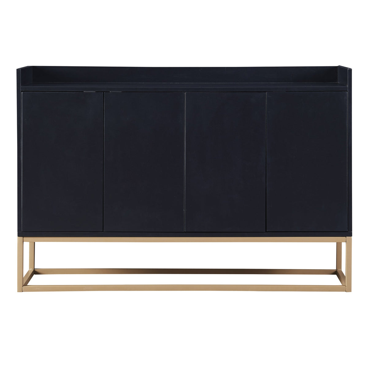 Modern Sideboard Buffet Cabinet with Adjustable Shelves - Black