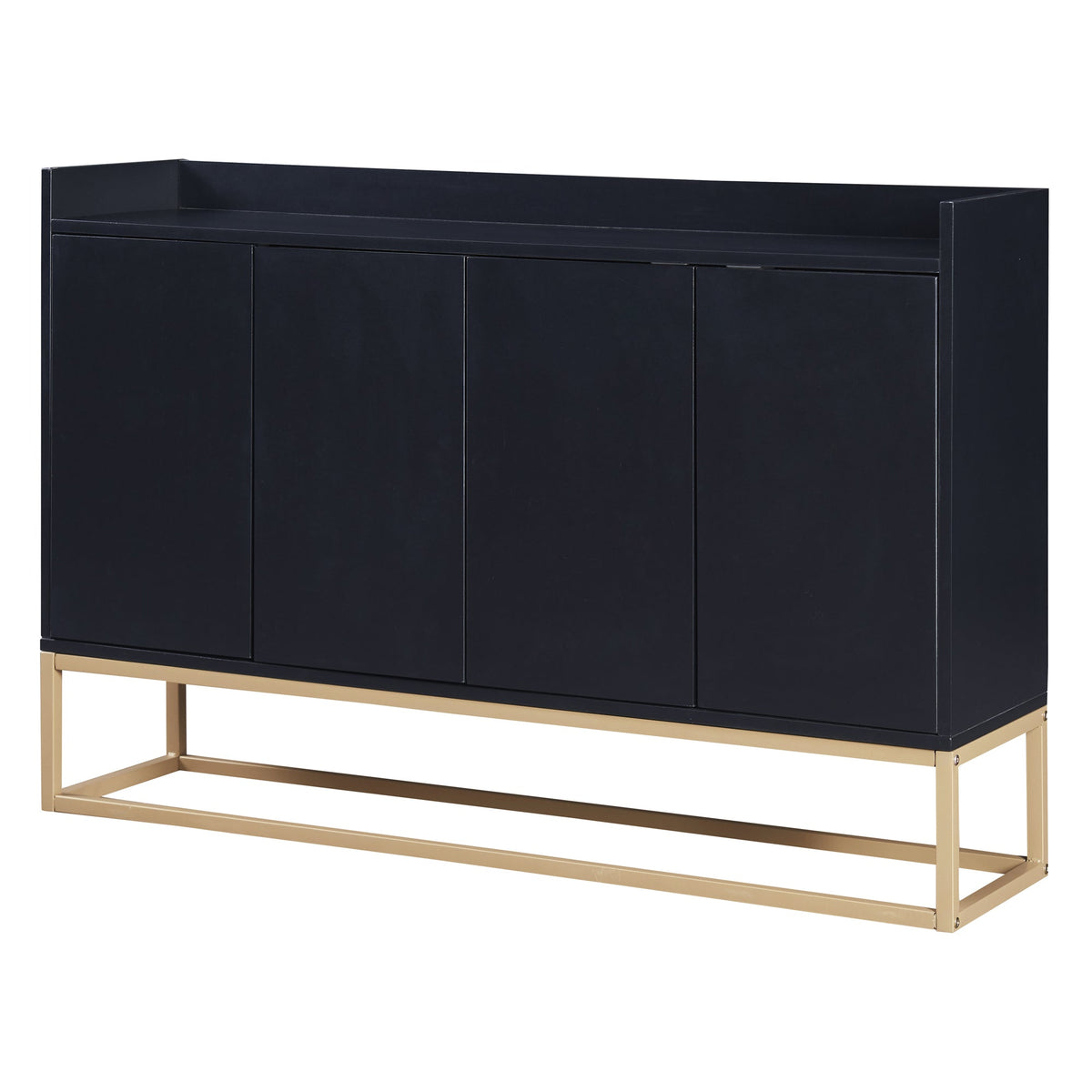 Modern Sideboard Buffet Cabinet with Adjustable Shelves - Black