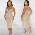 Women's Sling Hot Drilling Nightclub Dress
