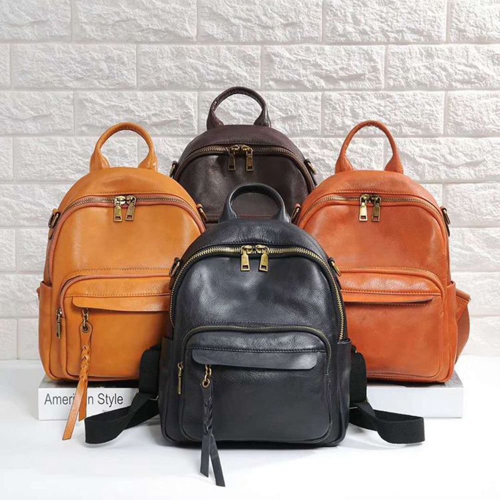 Retro Soft Leather Stylish Backpack