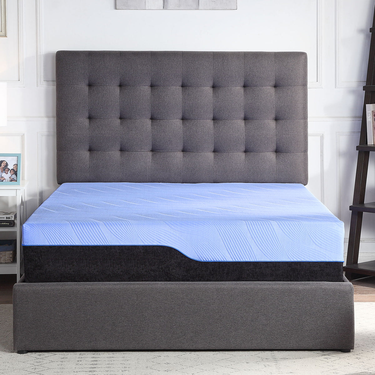 12" Refresh Hybrid Latex Mattress with Cooling Foam and Coil Support - Light Blue