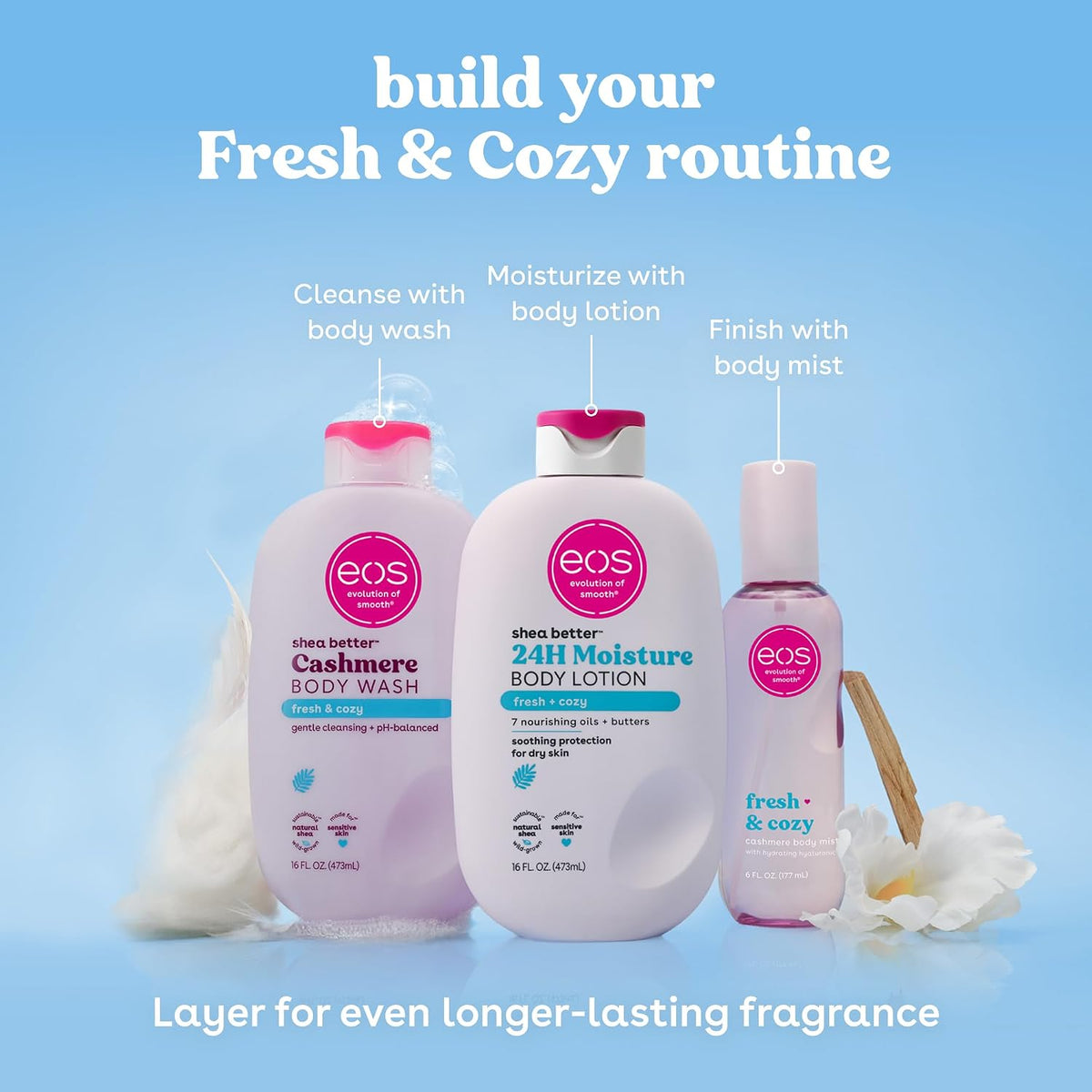 eos | Fresh & Cozy Body Mist Hyaluronic Acid — 6 fl oz