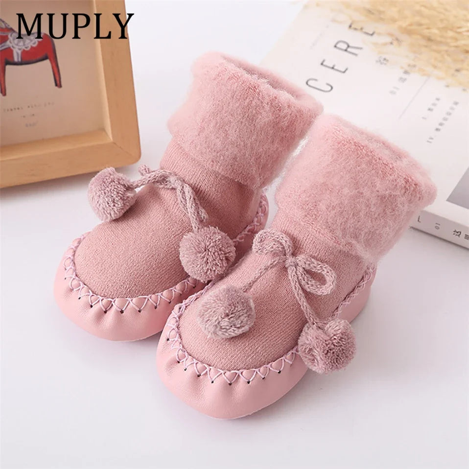 Winter Baby Socks - Girl & Boy Chaussette Infant Cotton Leg Warmers | Anti-Slip Baby Step Floor Socks for Children