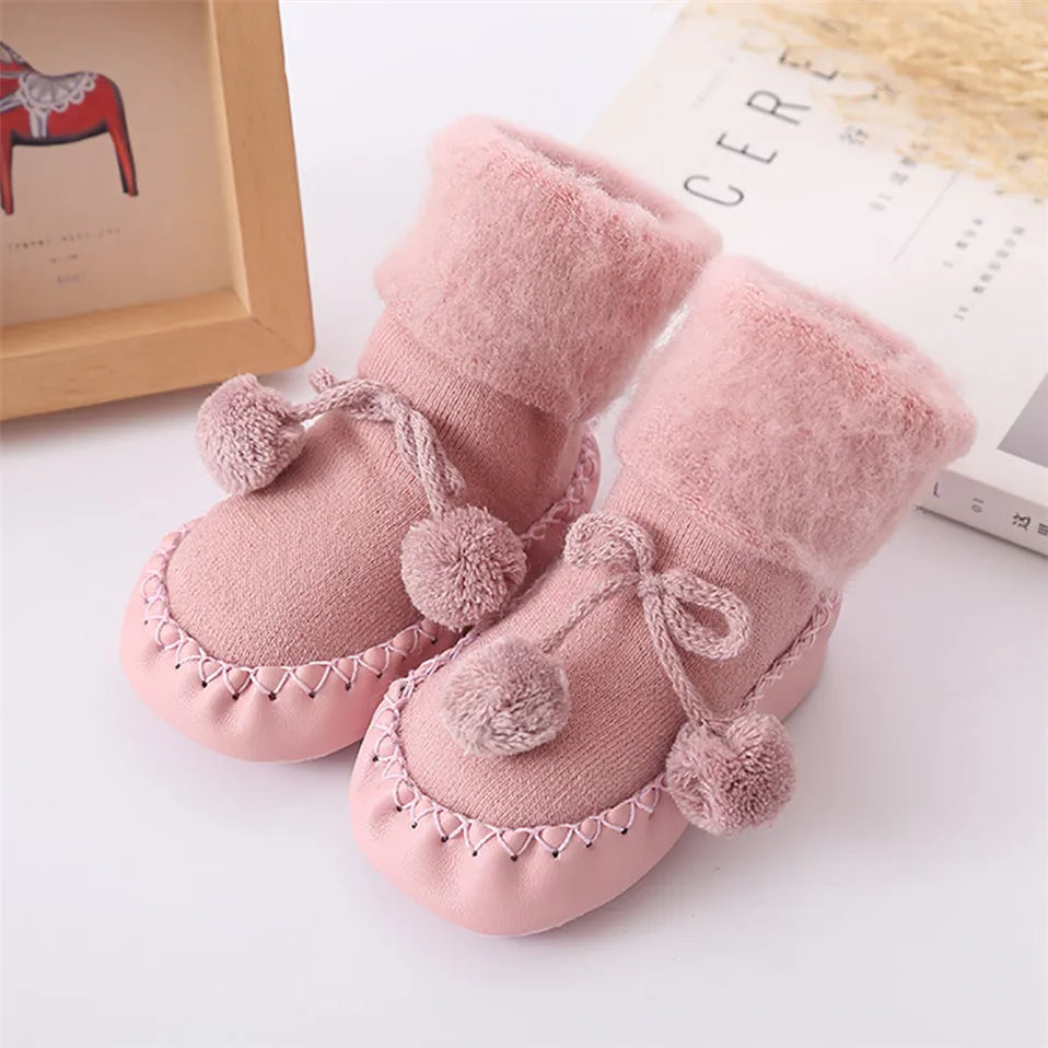 Winter Baby Socks - Girl & Boy Chaussette Infant Cotton Leg Warmers | Anti-Slip Baby Step Floor Socks for Children