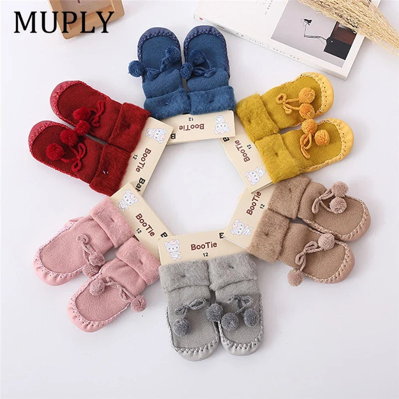Winter Baby Socks - Girl & Boy Chaussette Infant Cotton Leg Warmers | Anti-Slip Baby Step Floor Socks for Children