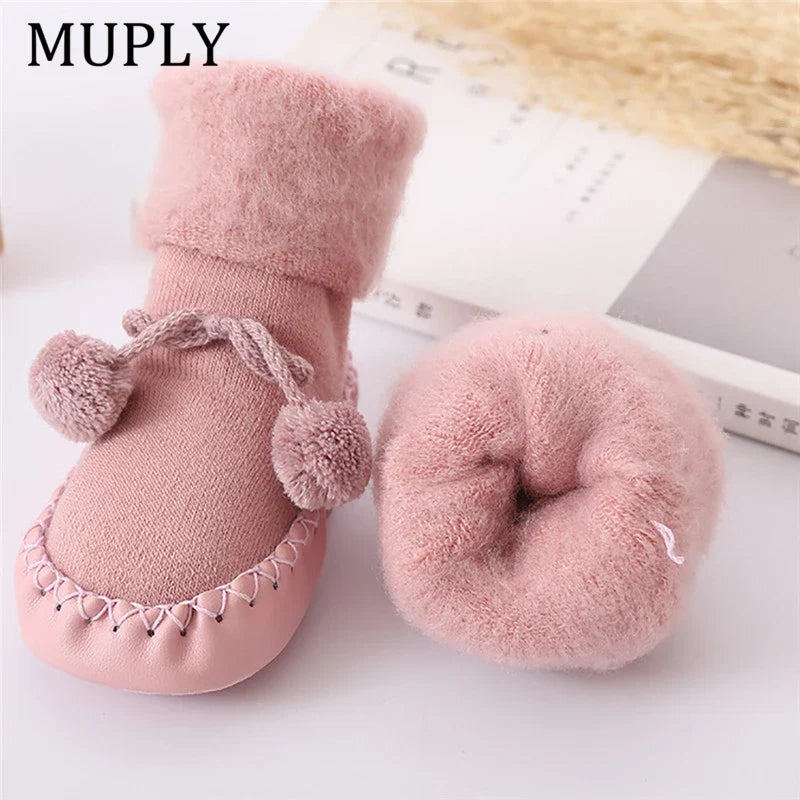 Winter Baby Socks - Girl & Boy Chaussette Infant Cotton Leg Warmers | Anti-Slip Baby Step Floor Socks for Children