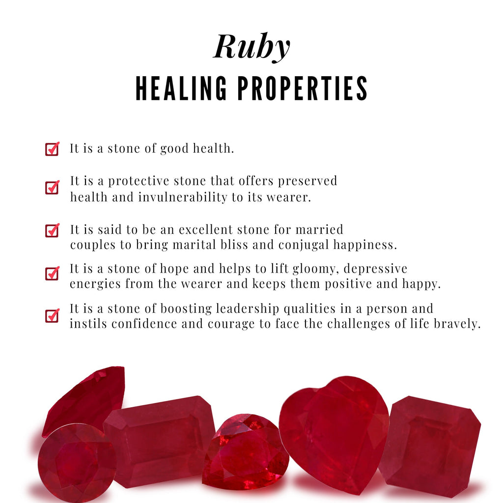 Natural Ruby Eternity Ring with Diamond for Women