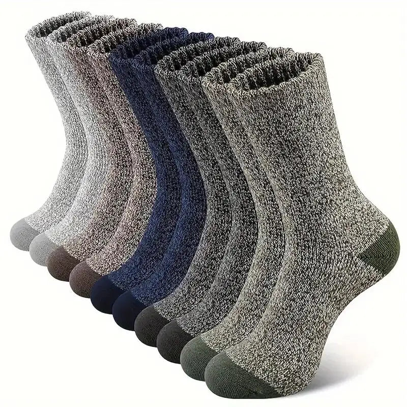 Merino Wool Socks For Men Super Thick Hiking 5 Pack