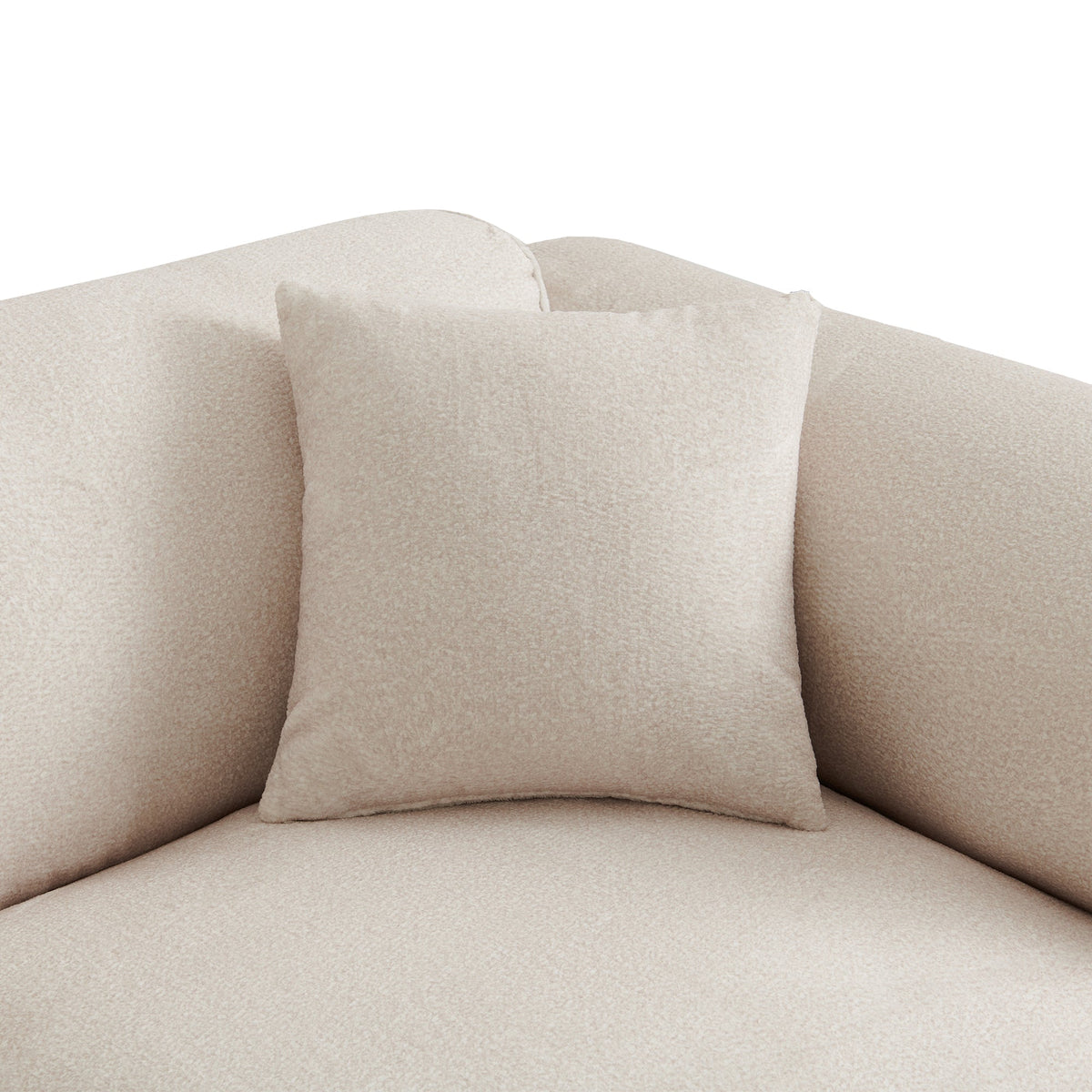 Luxury Velvet Sectional Sofa with Detachable Footstool - 4-Seater