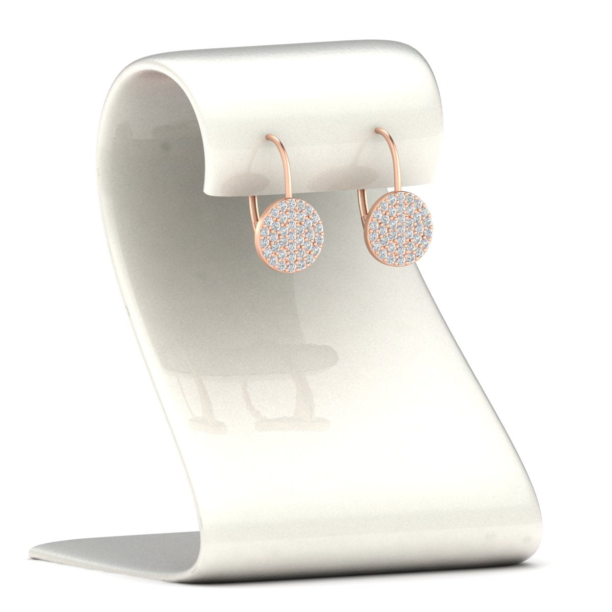 Diamond Disc Drop Earring