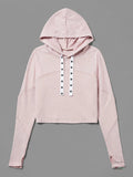 Material Girl Juniors Mesh Cropped Sweatshirt, Size Small