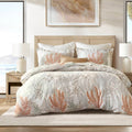 3-Piece Full/Queen Cotton Sateen Duvet Cover Set - Terracotta/Linen