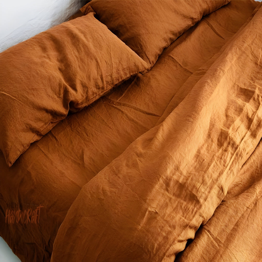 200TC Cotton Percale Solid Duvet Cover Set