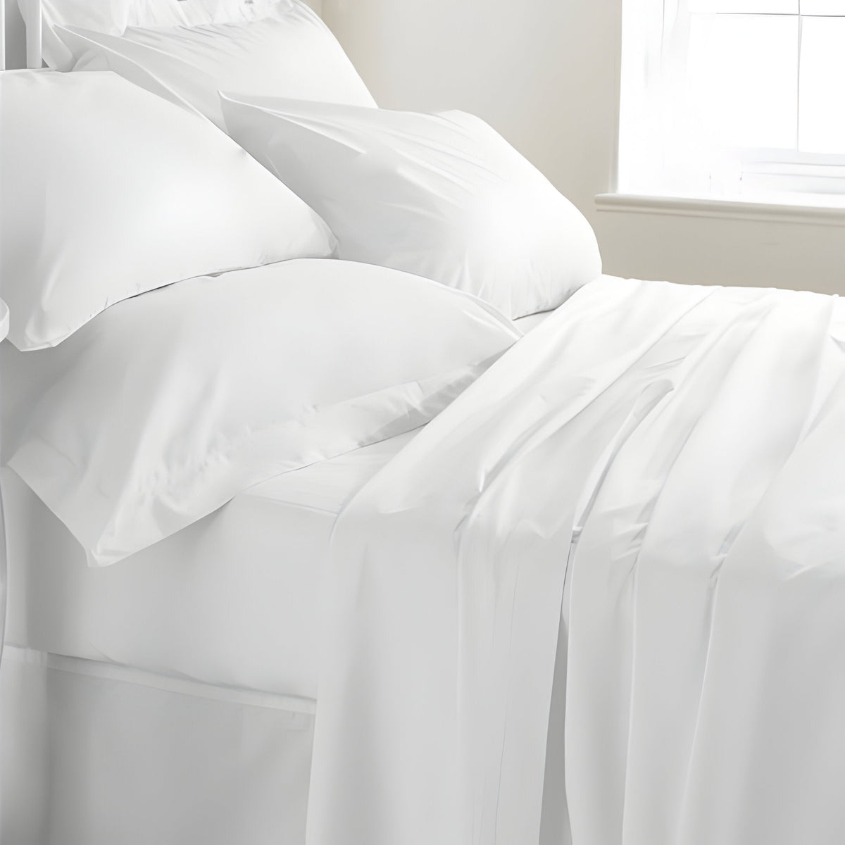200TC Cotton Percale Solid Duvet Cover Set